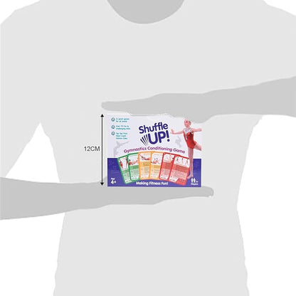 Shuffle Up Gymnastics Card Games - 70+ Fun & Active Skills Cards for Kids, Fitness Cards Develop Fundamentals, Stamina & Strength, Easy to Play for Kids | Multiple Skills Level Cards Include 2 Dices