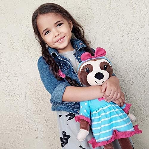 Plushible Soft Baby Doll, 18 Inch Sloth - Plush Rag Doll with 2 Clothing Sets, My First Plush Toy for Girls, Boys & Infants, Soft Baby Stuffed Toy, Adorable Companion for 1 Year Old & Up