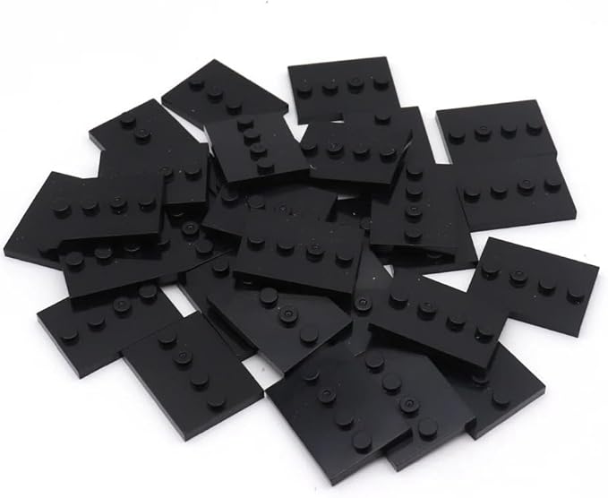 Display Stand for Mini Figure, 50 Piece Classic Bracket Plate 3x4 with 4 Studs, Compatible with Lego Parts and Pieces