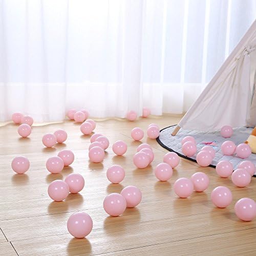 PlayMaty Ball Pit Balls - 2.75inches Plastic Phthalate & BPA Free Balls Crush Proof Stress Balls Swim Pit Fun Toy with Storage Bag for Baby Playhouse Birthday Party DecorationPack of 50