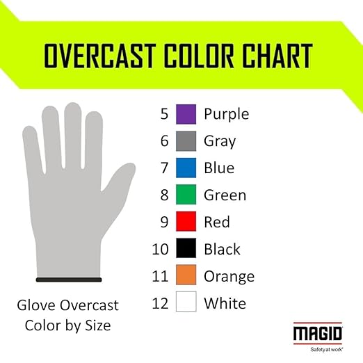 MAGID D-ROC ANSI A4 AeroDex Polyurethane Palm Coated Work Gloves, 12 Pairs, Size 11/2XL, GPD482