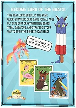 Goat Lords, Hilarious and Competitive Card Game with Goats - Fun Card Games for Adults, Teens, and Family Game Night - Games for Teens, Adults & Kids 2-6 Player (Sequel)