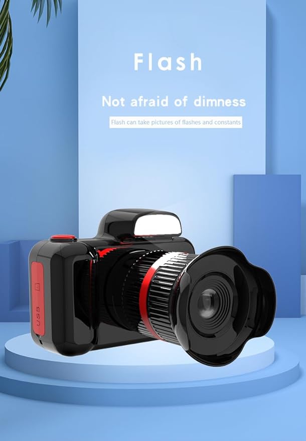 Kids Camera,Kids Digital Camera with Rotating Zoom Lens,1080P HD Digital for Kids with Flash,32GB SD,Christmas Birthday Gifts for Girls Boys 3-12 (Sky Blue, D31)