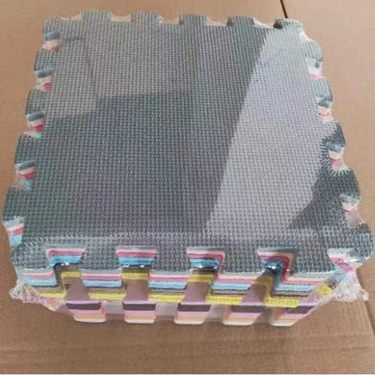 meiqicool Foam Play Mat Thick Soft EVA Interlocking Foam Floor Mats Children Yoga Exercise Multi Jigsaw Puzzle Blocking Board Kids Playmats Play Black 18 Piece D