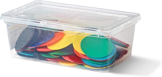 hand2mind Plastic Rainbow Fraction Circles, Circle Manipulatives, Fraction Tools for Kids, Math School Supplies, Montessori Math Materials, Classroom Math Manipulatives 4th Grade (15 Sets of 51)