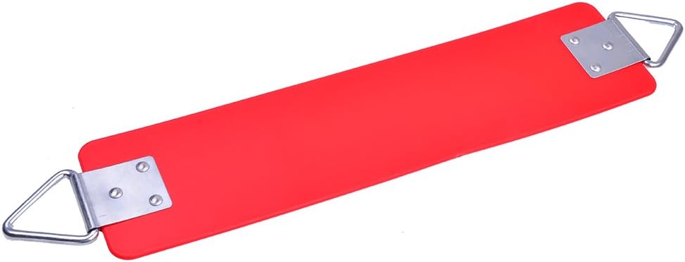 AGPTEK Swing Seat, 30.4 x 6 x 0.27 Inch Yard Swing for Kids & Adults with Metal Triangle Ring - Red(113KG /250LB Weight Limit)