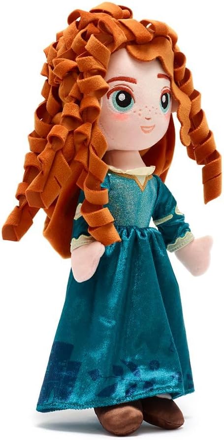 Disney Store Official Princess Plush Doll, Merida from Brave, Medium 14 Inches, Soft Plushy with Embroidered Features, Princess Toys for Girls, Disney Dolls, Stuffed Animals for Girls