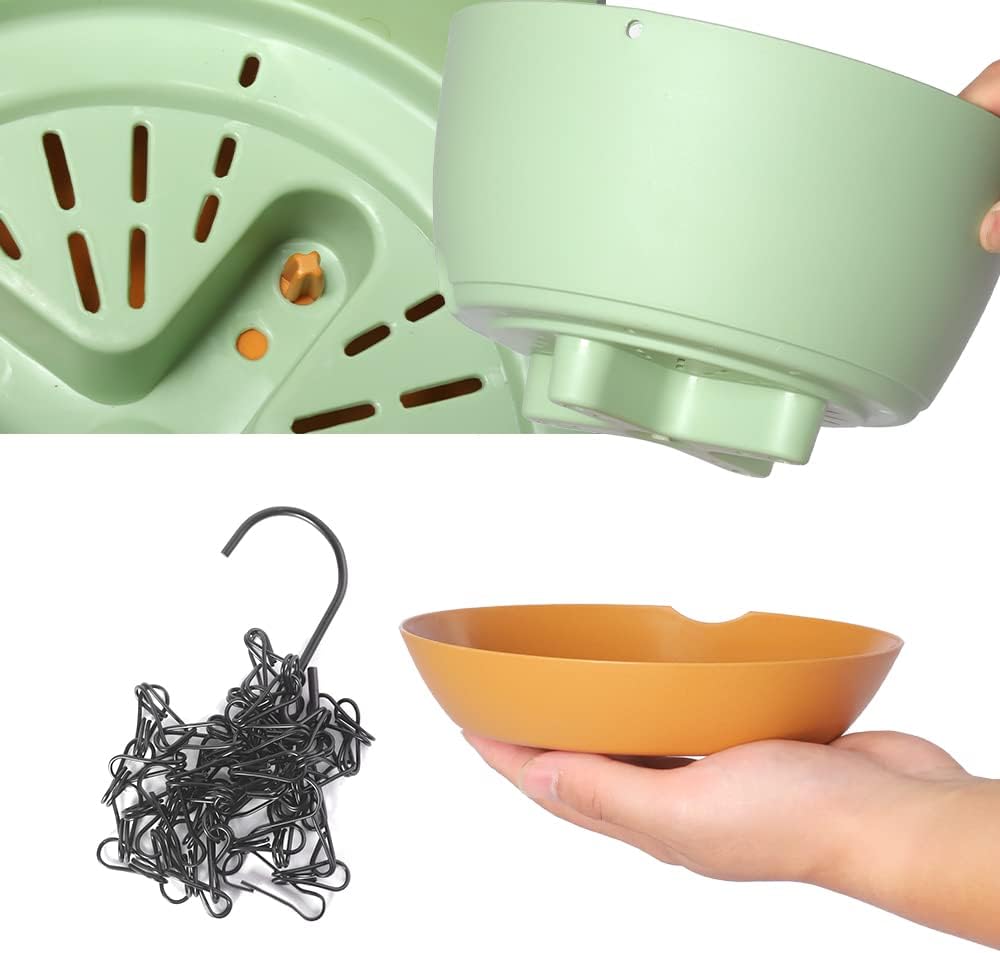 Lookat 2 Pack Hanging Pots for Plants Outdoor Indoor, 10 Inch Hanging Planters with Drainage Hole (10 inch-White)