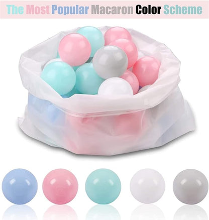 LANGXUN 50 100 200 Soft Plastic Ball Pit Balls for Kids, Gift for Baby Toddler Birthday Christmas, Ball Pit Play Tent, Baby Kiddie Pool Water Toys, Party Decoration