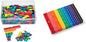 hand2mind Plastic Rainbow Fraction Tiles and Fraction Tower Cubes Montessori Math Materials