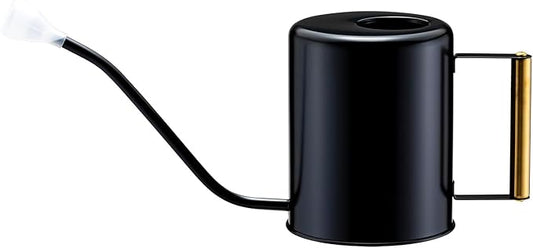 L&H Unico Stainless Steel 62oz Watering Can Long Spout Plant Misters for Indoor Plant Watering or Outdoor Gardening with 2Pcs Removable Spray Spout for Flowers Black