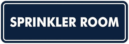 Signs ByLITA Standard Sprinkler Room Sign (Navy Blue/White) - Large