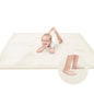Baby Play Mat for Floor,1.3" Thick Memory Foam Tummy Time Mat for Toddlers,Infants,Kids,Water-Repellent Soft Nursery Rug,Extra Large Non Slip for Crawling&Yoga,Tatami Style for Living Room(Cream)
