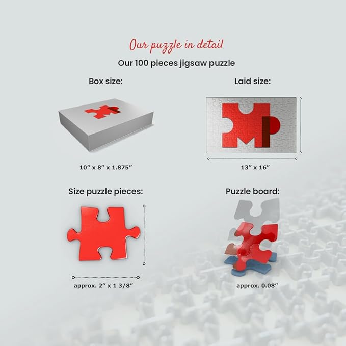 MyPuzzle Uranus: The Sideways Planet, Vintage Poster - Premium 100 Piece Jigsaw Puzzle for Adults