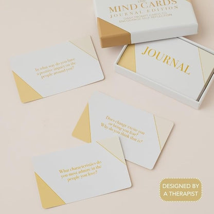 Mind Cards: Journal Edition | 45 Guided Journal Prompts for Self-Discovery, Creativity & Personal Growth | Journaling Gift for Writers & Thinkers