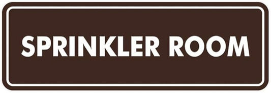 Signs ByLITA Standard Sprinkler Room Sign (Dark Brown) - Small