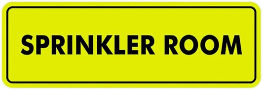 Signs ByLITA Standard Sprinkler Room Sign (Yellow/Black) - Small
