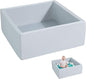 Foam Ball Pit for Toddlers Kids Square Soft Ball Pool Ideal Gift Play Toy for Children Kiddie Pools - Light Gray