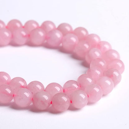 6MM 61PCS Natural Stone Brazilian Rose Quartz Crystal Beads for Jewelry Making DIY Bracelet