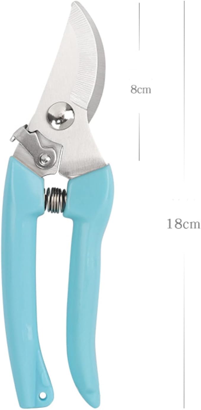 Curve Gardening Scissor with Sharp Stainless Steel Blade Garden Shears for Cutting Flowers Trimming Plants of Yard Florist Flower Rose Herb Hedge Bonsai and Fruits Picking (Pink Handle)