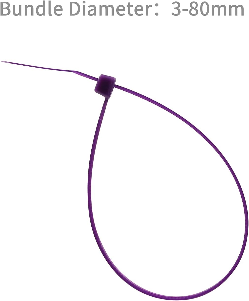 XINGO Cable Zip Ties (500 Pack), 40 Pounds Tensile Strength-Heavy Duty, Ultra Strong Durable Zipties, Self-Locking UV Resistant Nylon Plastic Wire Ties for indoor and outdoor (12 Inch, Purple)