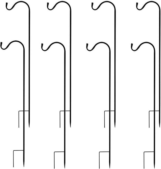 MIXXIDEA 37” Inch Heavy Duty Garden Shepherds Hooks for Outdoor Height Adjustable Plant Hangers Outdoor Shepherds Hook for Bird Feeders, Lanterns,Outdoor Décor, Plants, Wedding, Garden (37inch 8PK)