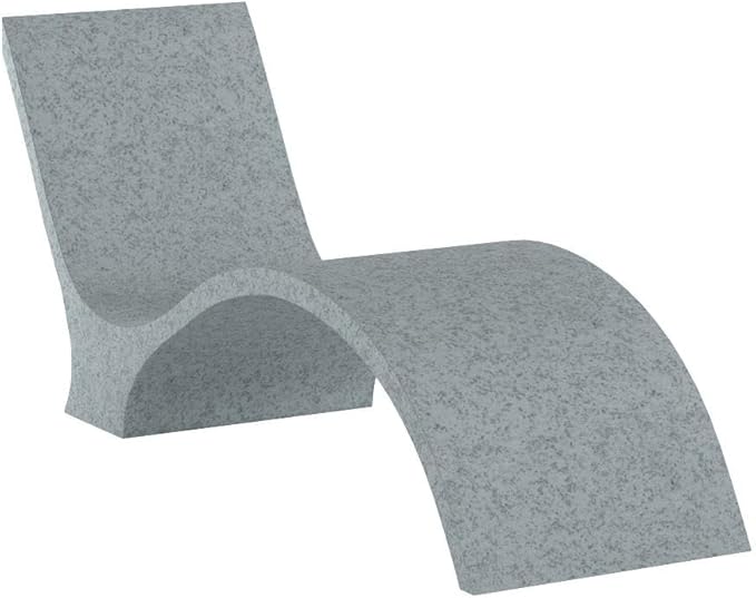 Ledge Lounger- Signature Chaise Deep - Inside Pool & Sun Shelf Lounge Chair - Designed for Deep Shelves 10”-15” - Compatible with All Pool Types - Poolside & Sun Deck Tanning - Set of 2 - Granite Gray