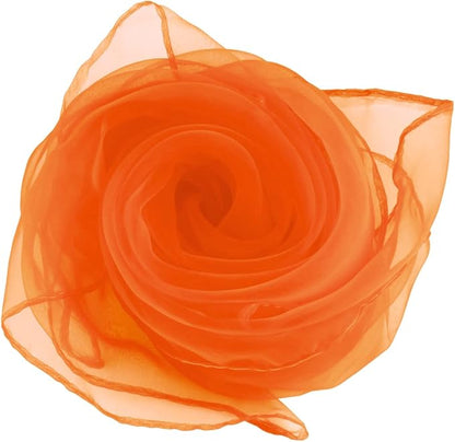 Larcele 12 Pieces Juggling Dance Scarf for Performance Prop Accessory 24 x 24 inches WDSJ-02