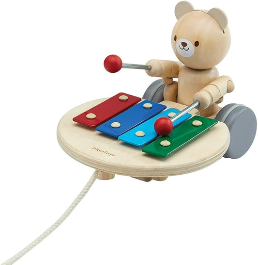 PlanToys Pull-Along Musical Bear (5271)