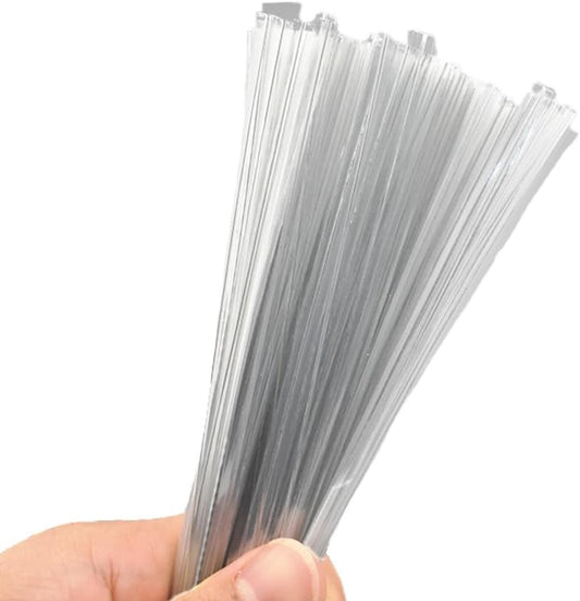 HAHIYO 300Pcs 4inches Cear Metal Twist Ties Bread Candy Coffee Bag Ties Plant Garden Twist Ties for Cellophane Treat Bags Gift Wraping Bags Plastic Bags Halloween Party Cake Present Art Crafts