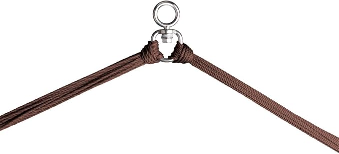 LA SIESTA® - XL King Habana Cotton Hammock Chair & CasaMount - Hanging Chair w/Suspension Kit for Walls Ceilings & Square Beams - Indoor Outdoor Swing Hanging Chair Bedroom Patio Balcony - Chocolate