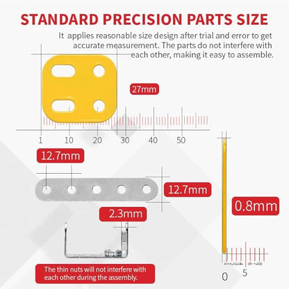 Erector Set for Boys Age 8-12,4 Mini Metal Model Set for Kids,Engineering Metal Building Kit,Learning Construction Truck Building Toys for Boys Age 8-12 DIY STEM Educational Gifts (330pcs)