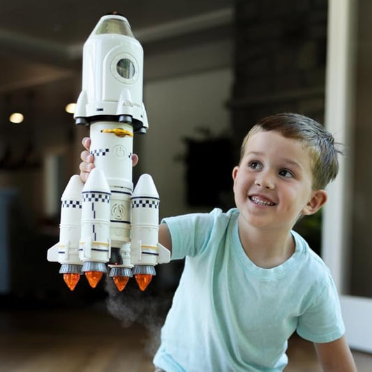 Fat Brain Toys Blast Off Multistage Rocket - Space Toy and Projector, Ages 4+