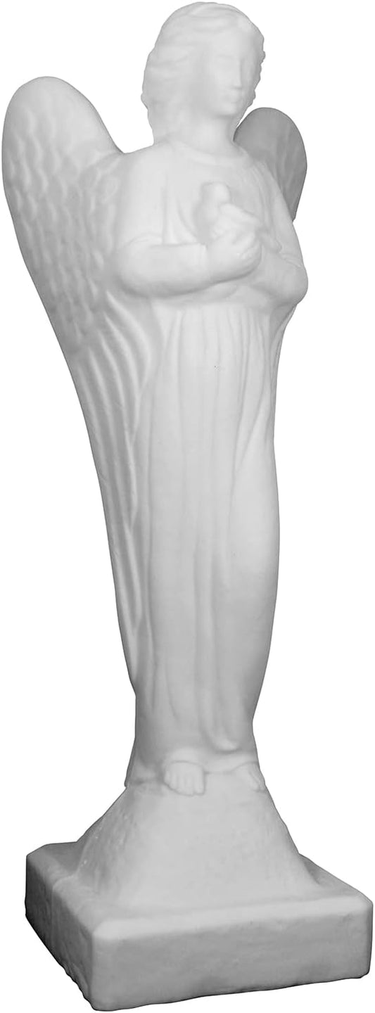 Emsco Group 2260-1W Morning Angel Garden Statue, White