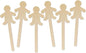 Hygloss Natural Wood Popsicle Sticks - Craft Stick - Great for Arts and Crafts - People Shape - 6.25 Inches High - 6 Pcs