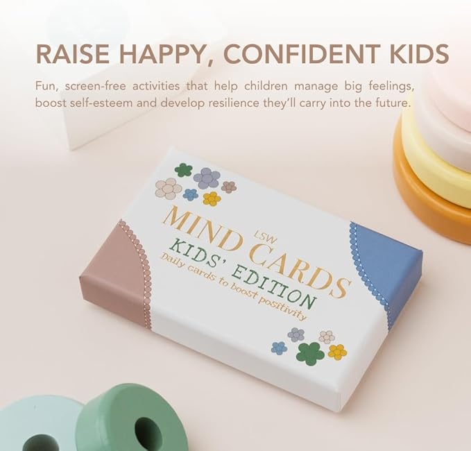 Mind Cards: Kids' Edition | 30 Daily Mindfulness & Gratitude Cards for Children | Screen Free Confidence & Positivity Gift for Emotional Growth