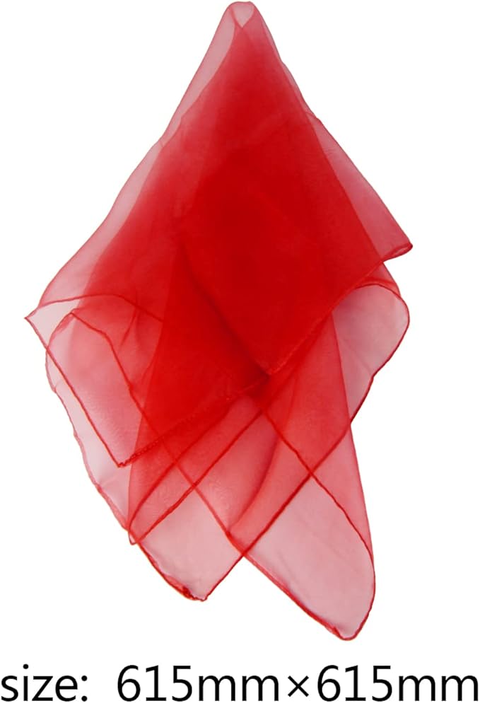 Larcele 12 Pieces Juggling Dance Scarf for Performance Prop Accessory 24 x 24 inches WDSJ-02