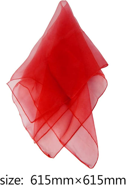 Larcele 12 Pieces Juggling Dance Scarf for Performance Prop Accessory 24 x 24 inches WDSJ-02