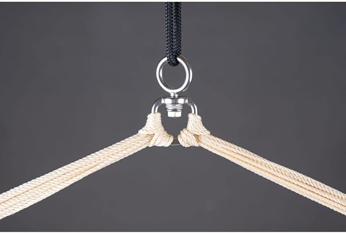 LA SIESTA® - Large Comfort Domingo Hammock Swing Chair - Weather & Tear Resistant Hanging Hammock Chair - Indoor Outdoor Hammock Chair Swing - Patio Porch Bedroom Hanging Chair - Max 285 Lbs, Sea Salt