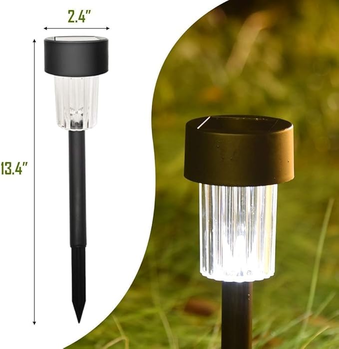 MAGGIFT 12 Pcs Solar Lights, Landscape Lights for Outdoor, Pathway, Lawn, Patio, Yard, Walkway, Deck, Driveway and Garden