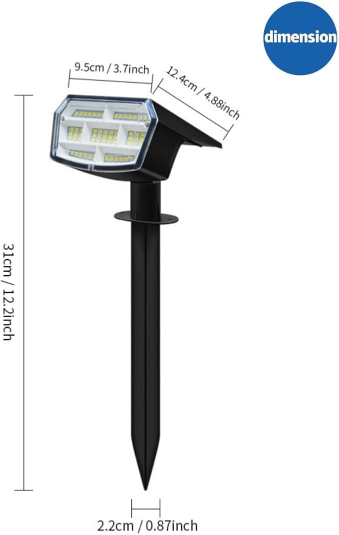 Outdoor Light Solar-Powered 3 Levels of Brightness，Waterproof IP65 can be Installed on Walls, Beside walkways, on lawns and Near Green Plants- 4 Pack (Warm)
