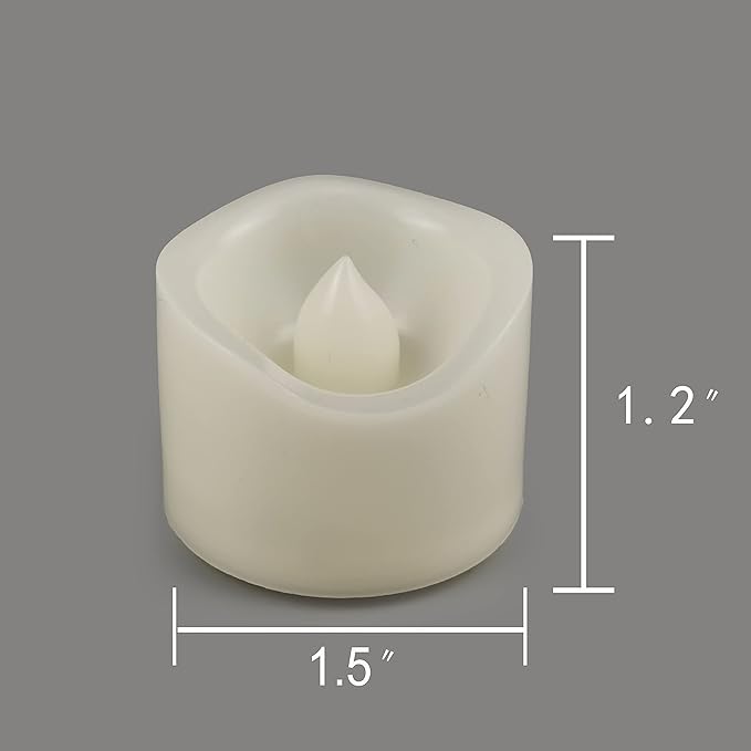 CANDLE CHOICE Battery Operated Flameless Tea Lights Small Bright Flickering LED Electric Fake Votive Tealight Candles Halloween Pumpkin Lights Wedding Christmas Decorations Table Centerpieces 6 PCS