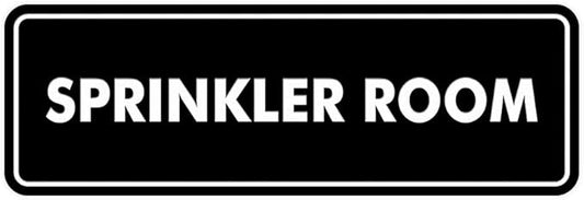 Signs ByLITA Standard Sprinkler Room Sign (Black) - Medium