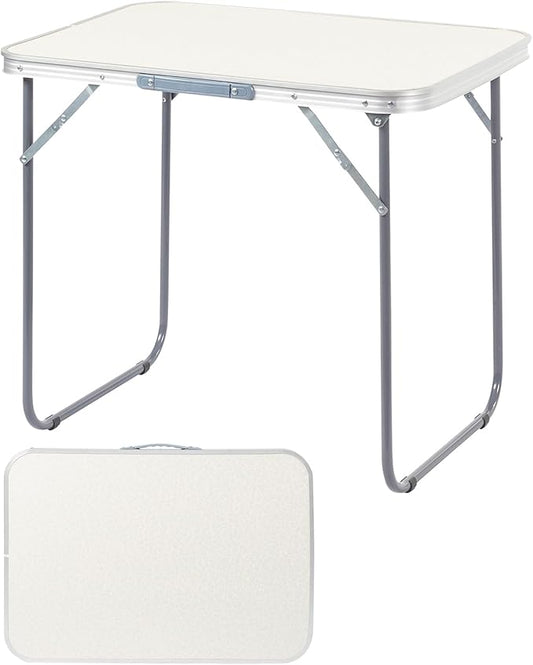 Outvita 2.3ft Portable Folding Camping Table, Outdoor Waterproof Picnic Table, Aluminum Lightweight Suitcase Foldable Table for Picnic BBQ Beach Dining