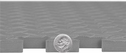 IncStores 1/2 Inch Thick Diamond Soft Foam Flooring Tiles | High-Density Interlocking Foam Tiles for Rugged Style in Your Home Gym, Playroom, and More | Grey, 36 Tiles