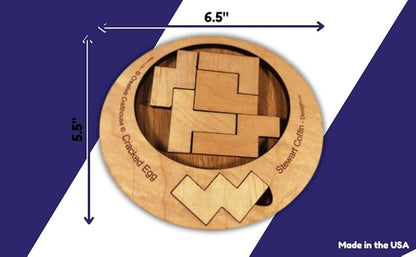 Difficult Puzzle for Adults - The Cracked Egg - 7 Piece Wood Brain Teaser Made in The USA from Creative Crafthouse