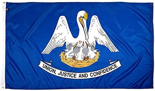 FlagSource Louisiana Nylon State Flag, Made in USA, 6x10'