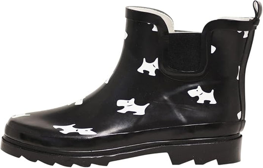 NORTY - Womens Ankle Rain Boots - Ladies Waterproof Winter Spring Garden Boot runs ½ size large