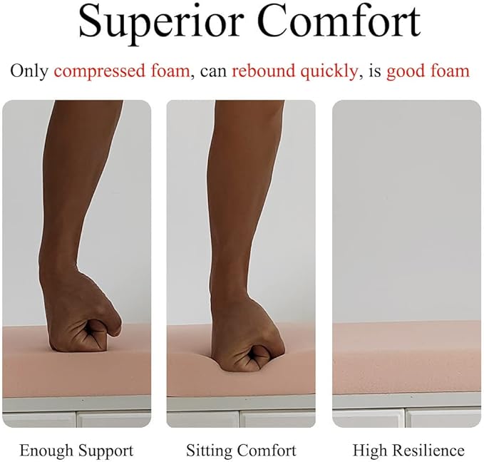 19 x 19 Inch Outdoor Seat Cushions for Patio Furniture with Non Slip and Ties Waterproof & UV Resistant Round Corner Outdoor Chair Cushions Replacement Set of 2, Beige