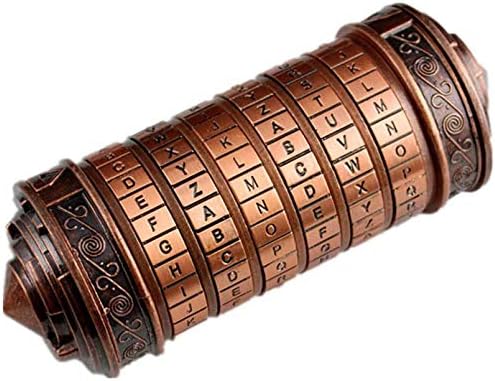 Cryptex Da Vinci Code Mini Cryptex Lock Puzzle Boxes with Special Compartments Anniversary Valentine's Day Romantic Birthday Gifts for Her Gifts for Girlfriend Box for Men